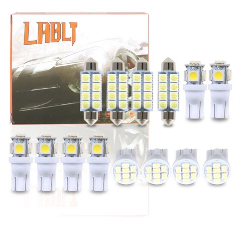 LABLT 14x White LED Light Interior Package Kit For 1999 2016 Ford F250