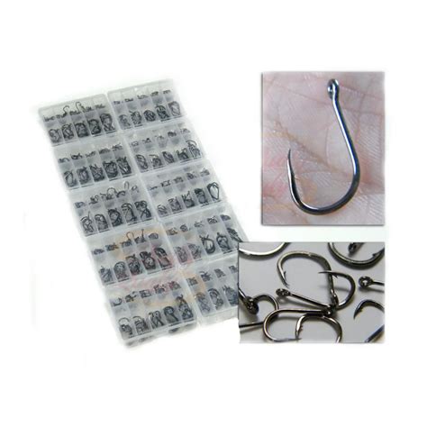 Pcs Fishing Hooks High Carbon Steel Fishhooks Sharp Barbed