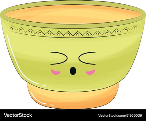 Amazed empty food bowl character cartoon Vector Image