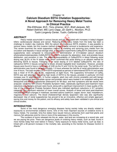 (PDF) Calcium disodium EDTA chelation suppositories: A novel approach for removing heavy metal ...