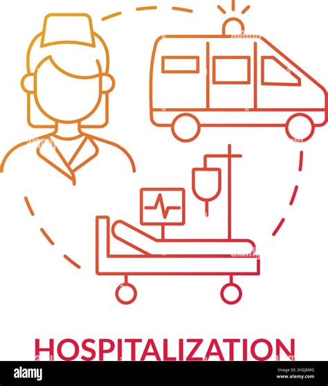 Hospitalization Red Gradient Concept Icon Stock Vector Image And Art Alamy