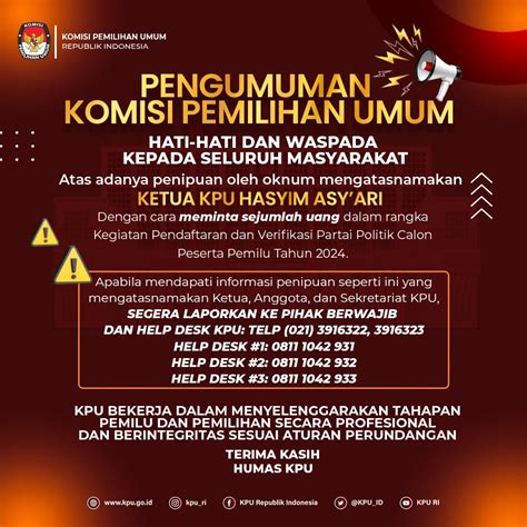 KPU RI On Twitter TemanPemilih Simak Pengumuman Penting Dari KPU