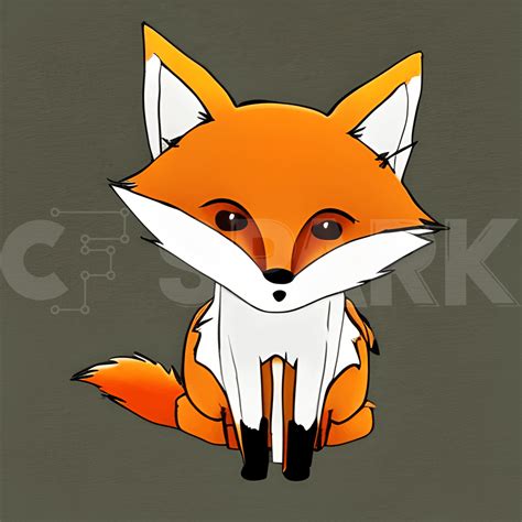 Graphisme Fox Kawaii Chibi · Creative Fabrica