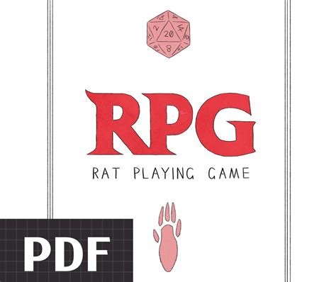 Rpg Rat Playing Game Zine Digital Pdf Art Zine Pet Rats Ttrpg