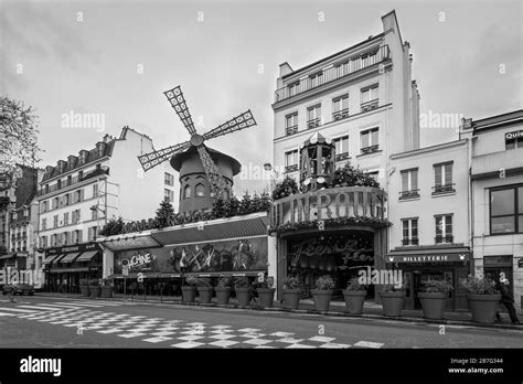 Paris France December 23 2018 The Moulin Rouge In Paris France