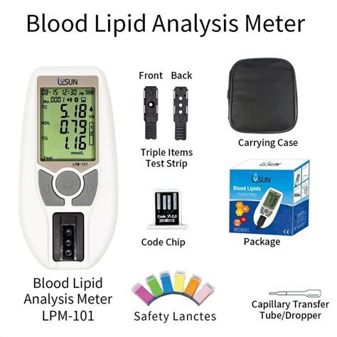 Quick Blood Lipid Analyzer TC HDL C TG LDL C Total Cholesterol Meter