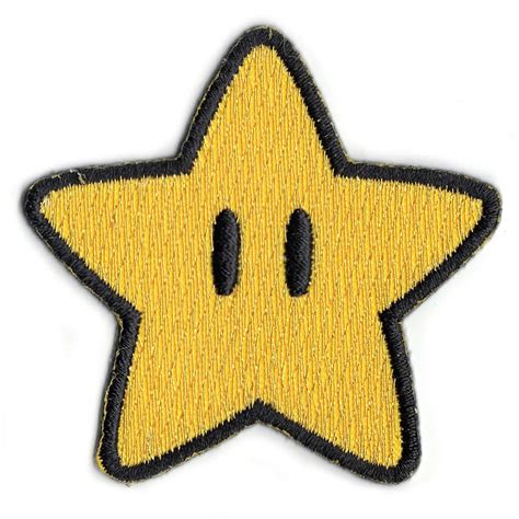 Nintendo Super Mario Game Super Star Power Up Iron On Patch – Patch Collection