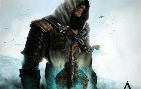 Hd Wallpaper Assassins Creed Black Flag Water Art Edward Kenway