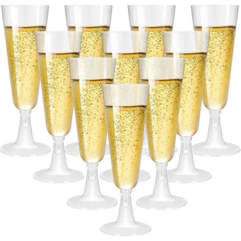 Fl Tes Champagne En Plastique Pi Ces Verres Champagne Coupe