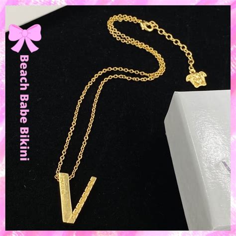 Versace Designer V Necklace Beach Babe Bikini