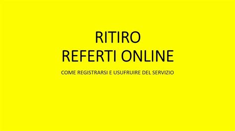 RITIRO REFERTI ONLINE ULSS ISTRUZIONI YouTube