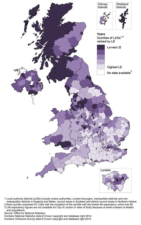 Life Expectancy at Birth and at Age 65 by Local Areas in the United ...