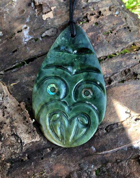 Pounamu Greenstone Nephrite Jade Tiki Maori Pendant Etsy Australia In