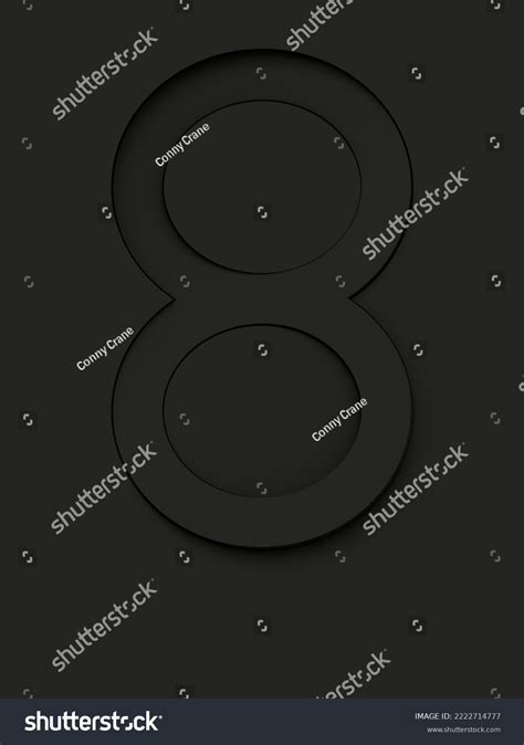 Number 8 Cut Black Background Rotated Stock Illustration 2222714777 ...