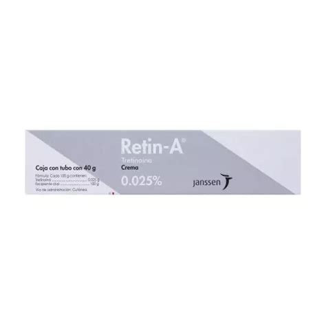 Retin a Tretinoina 0 025 Acné Janssen cilag Crema 40g Envío gratis