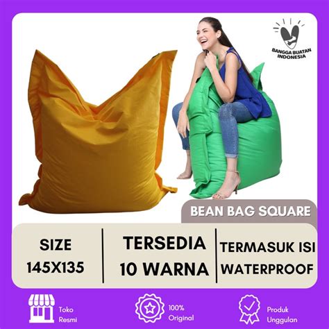 Jual Bean Bag Square Taslan Plus Isi Beanbag Styrofoam Termurah