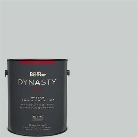 Behr Dynasty 1 Gal 720e 2 Light French Gray Flat Exterior Stain Blocking Paint And Primer 465001