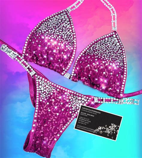 Fuchsia Sequin Sparkle Competition Bikini Bikini Hot Sex Picture