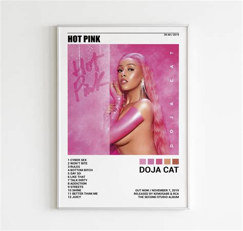 Doja Cat Posters Hot Pink Poster Album Cover Poster Poster Etsy Australia