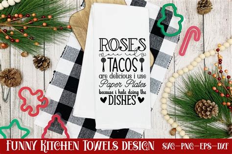 Funny Kitchen Towels Svg Bundle Funny Dish Towel Sayings