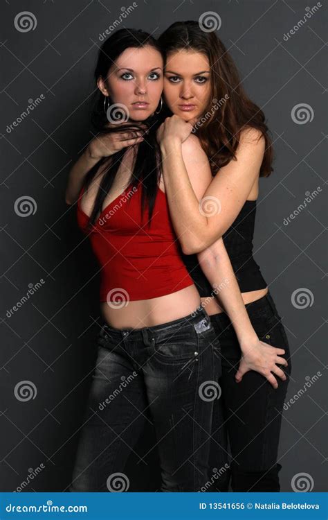 Przyjaciela Dziewczyny Lesbian Dwa Potomstwa Zdjęcie Stock Obraz złożonej z kochankowie osoba