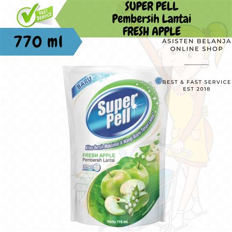 Jual SUPER PELL Superpell Pembersih Lantai Fresh Apple 770ml Royal