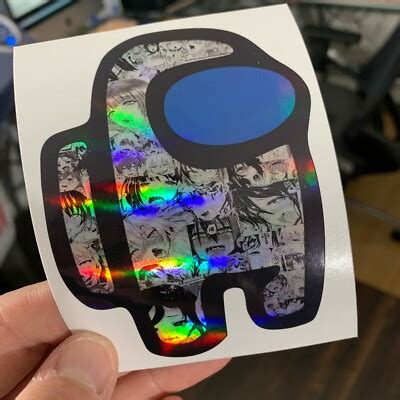 Among Us Rainbow Oil Slick Holographic Hentai Funny JDM Vinyl Decal