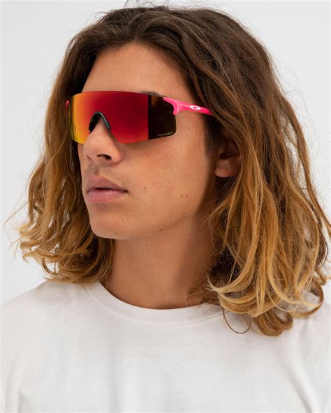 Oakley Evzero Blades Sunglasses In Matte Neon Ink Prizm Ruby Free