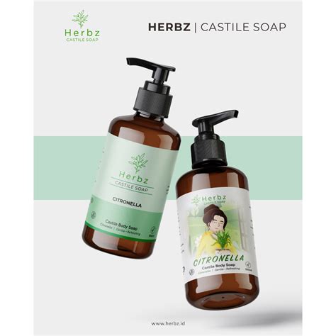 Jual Sabun Zaitun Castile Herbz Body Soap Sabun Mandi Cair 500ml