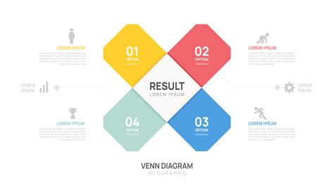 Infographic Geometric Venn Diagram Chart Template For Business Start Up