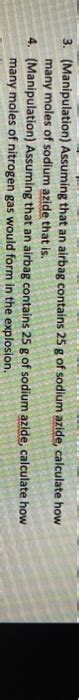 Solved Sodium Azide Nan3 Is A White Solid That Explodes At