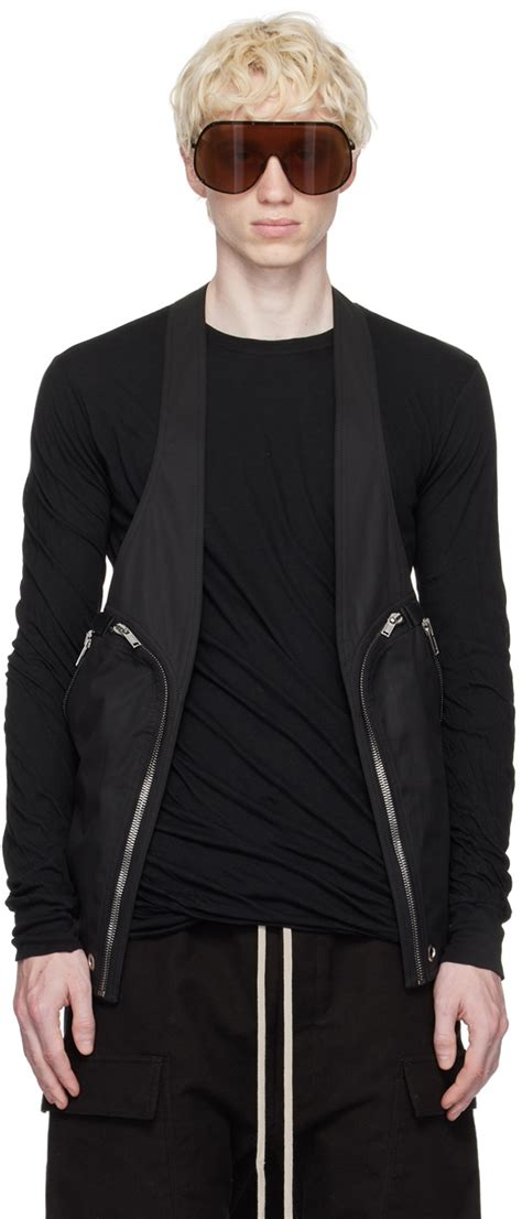 Rick Owens Black Bauhaus Vest Rick Owens