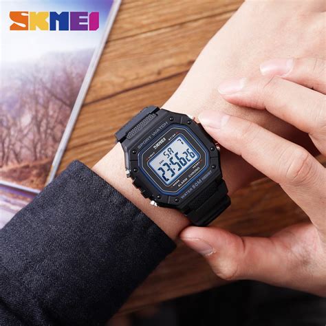 Buy Skmei Men Led Digital Sports Casual Watch M Waterproof Led Alarm