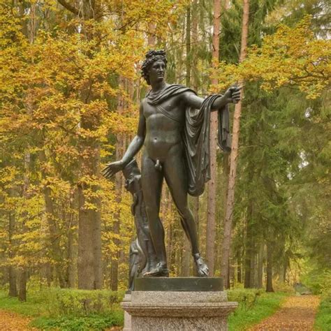 Factory Wholesale Metal Art Nude Man Statue Outdoor Large Bronze Greek Apollo Statue Sculpture