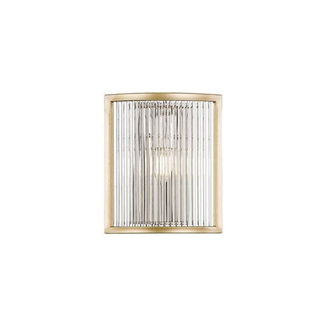 Edit Lighting Edit Karolina Flush Single Light Wall Fitting In Matt Gold Finish With Clear Glass