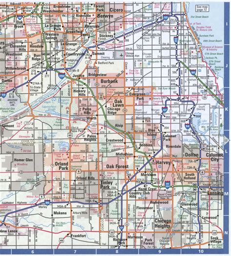 Map Of Chicago City Detailed Map With Highways Streets Shopping Centers