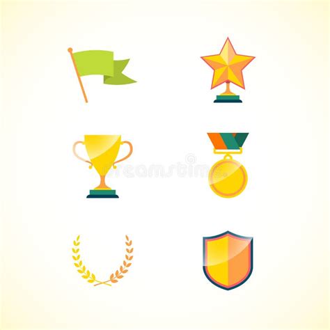 Achievement Badges Stock Vector Illustration Of Power