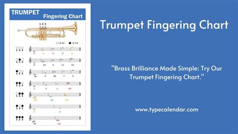 Free Printable Trumpet Fingering Chart PDF Sheet