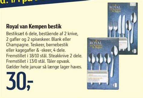 Royal van Kempen bestik tilbud hos Føtex