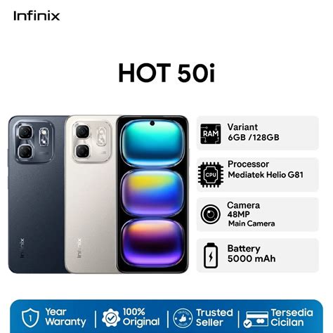 Jual Infinix Hot I GB Helio G Inch Hz Punch Hole Display MP AI Lens