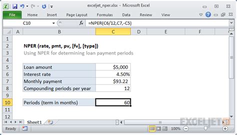 Excel Nper Function Exceljet