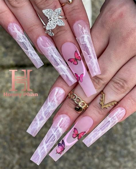 50 Trendy Pink Nails Thatre Perfect For Spring Marble Pink