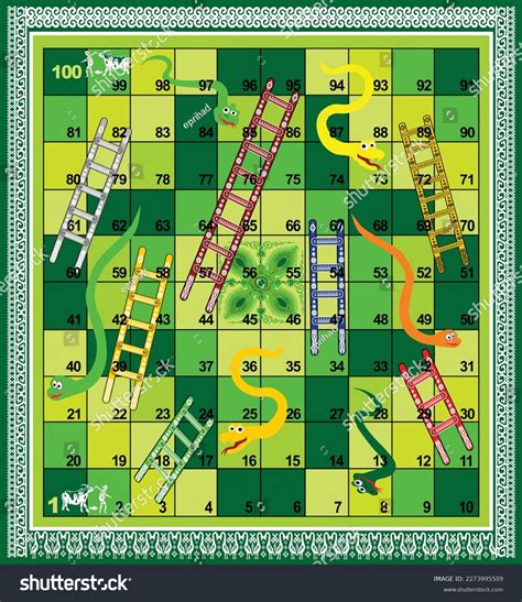 Steps Snakes Ladders Board Game Stock Vector Royalty Free