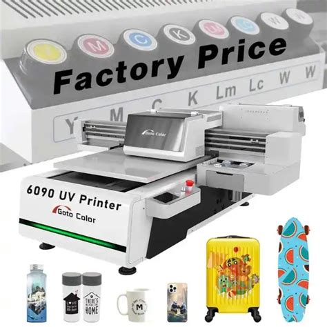 Flatbed Big Format Inkjet 6090 UV Printer XP600 I1600 Head Flatbed UV