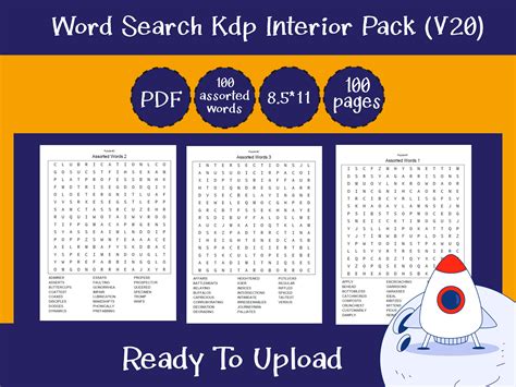 Wordsearch Puzzle Book KDP Interior Graphic By My Creative Shop