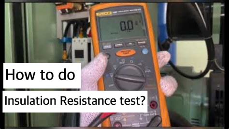 How To Do An Insulation Resistance Test YouTube