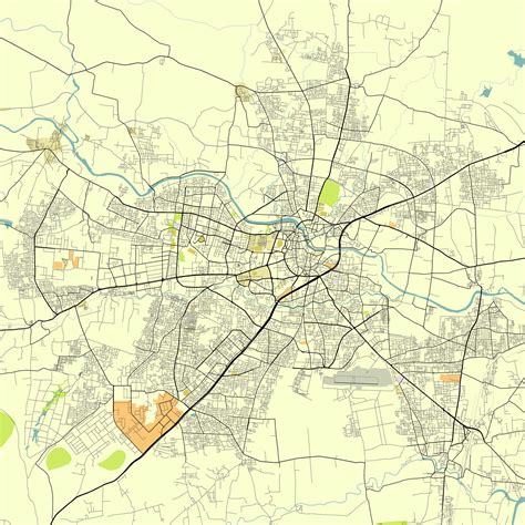 City map of Nashik Maharashtra India 42366800 Vector Art at Vecteezy