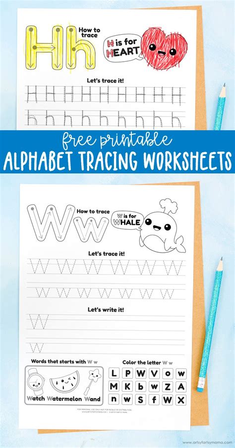 Free Printable Alphabet Tracing Worksheets | Alphabet printables, Free ...