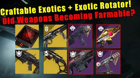 Dead Messenger Craftable Old Weapons Are Farmable Exotic Mission