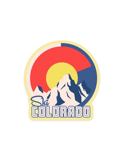 Ski Colorado Flag Sticker - Barefoot Campus Outfitter